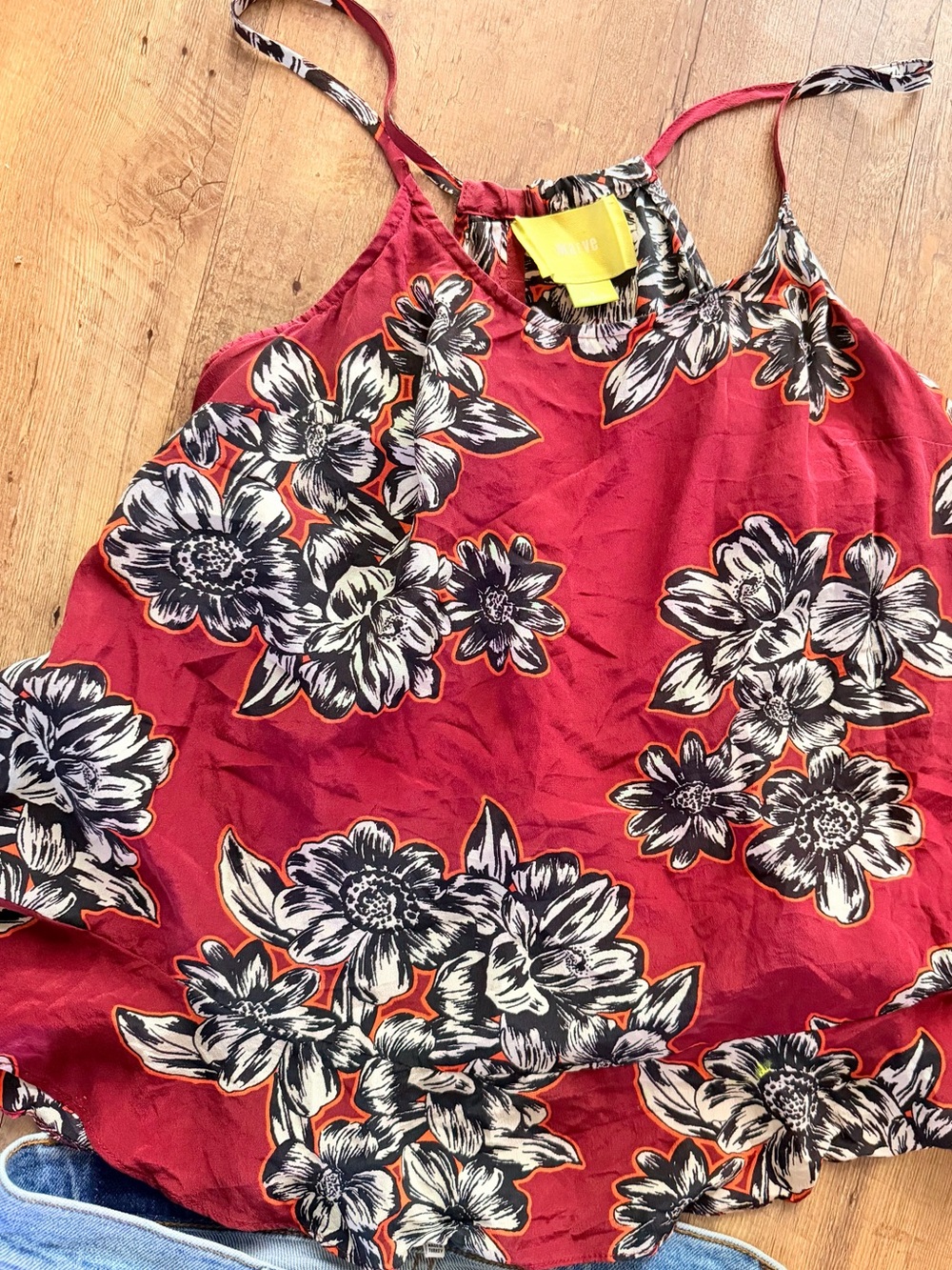Maeve Anthropologie Zebella Silk Floral Tank Top S